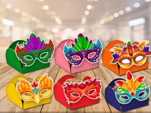 forminhas carnaval máscaras- 100 unidades
