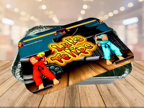 tampa de marmitinha street fighter - FRETE GRÁTIS