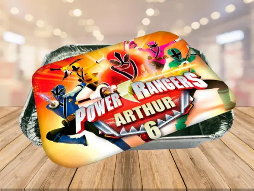 tampa de marmitinha power rangers - FRETE GRÁTIS