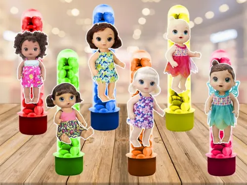 baby alive - apliques para tubetes - 50 unidades