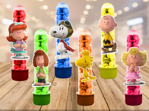 snoopy - apliques para tubetes - 50 unidades