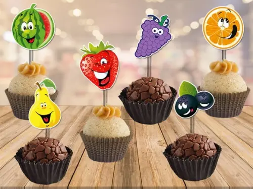 topper´s frutas e frutinhas - feira - 100 unidades