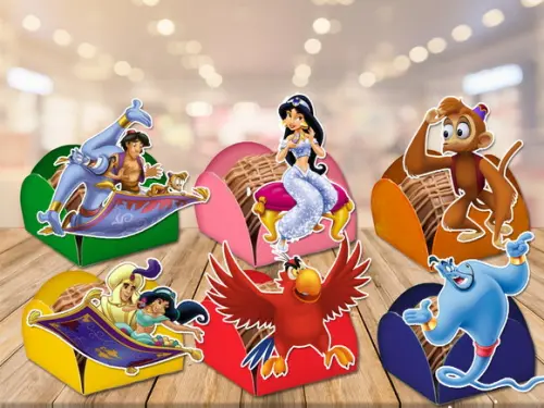 forminhas Aladdin e Jasmine- 100 unidades