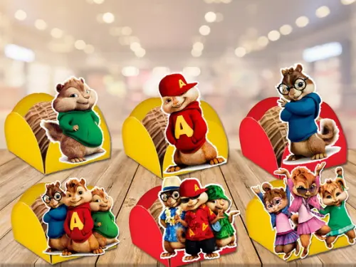 forminhas alvin e os esquilos- 100 unidades