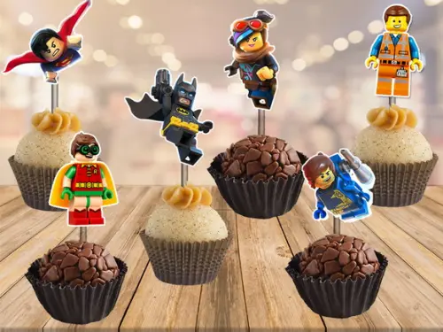 topper lego movie - 100 unidades