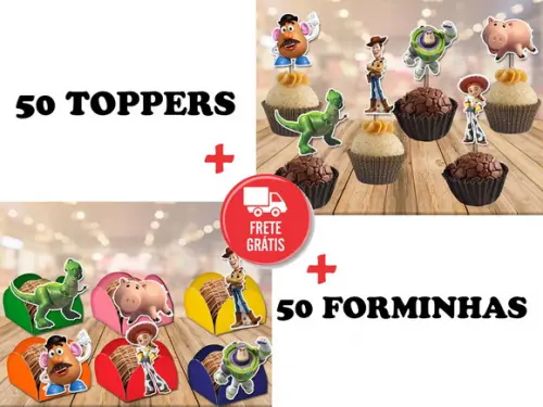 toy story - 50 toppers + 50 forminhas