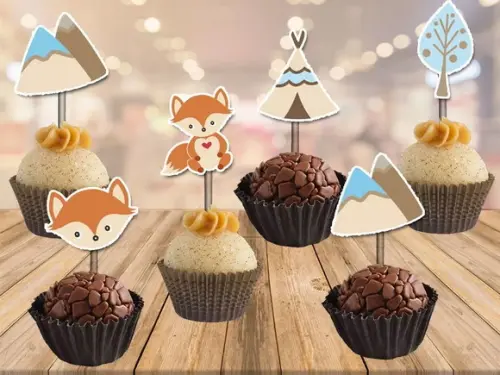 forminhas para doces raposinhas - 100 unidades