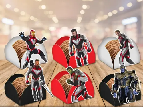 forminhas vingadores ultimato - 100 unidades