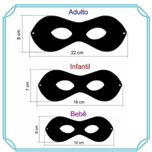 Máscaras os Incríveis - kit com 10 unidades