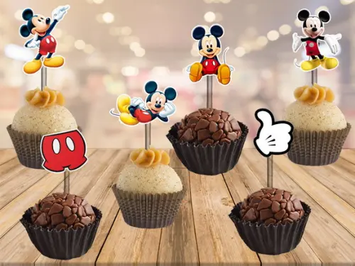 topper mickey - 100 unidades