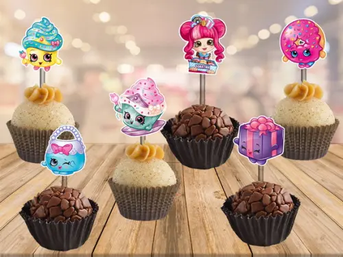 topper shopkins - 100 unidades