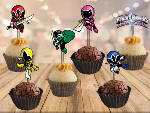 topper power rangers - 100 unidades