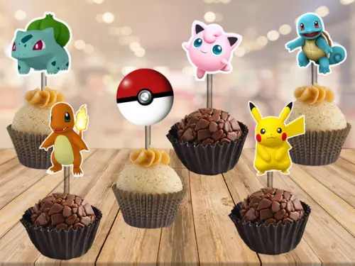 topper pokemon - 100 unidades