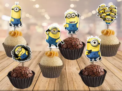 topper minions - 100 unidades