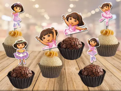 Topper Dora Aventureira - 100 Unidades