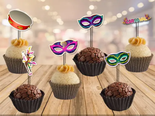 topper carnaval - 100 unidades
