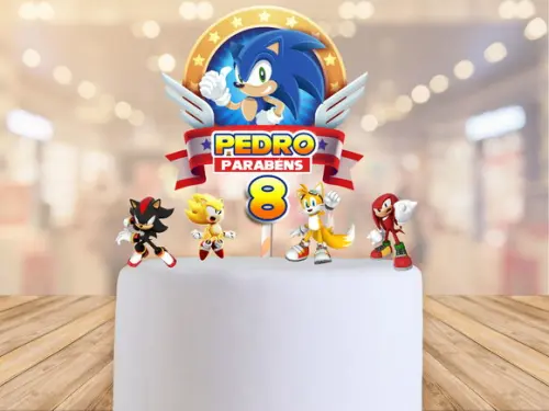 Topo de bolo sonic