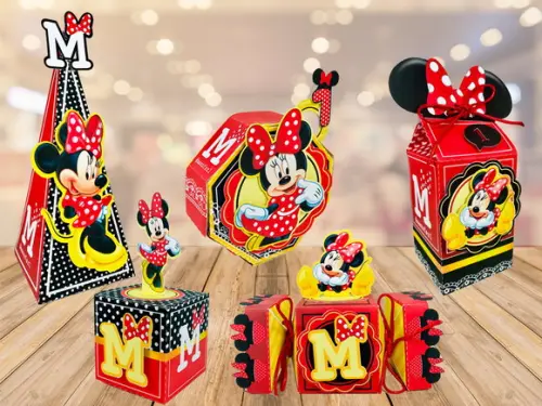 kit festa minnie vermelha 30 Itens - frete grátis