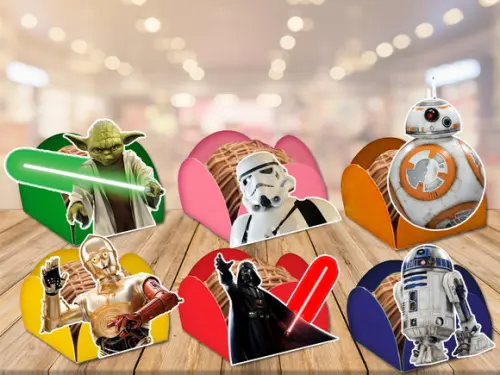 forminhas star wars - 100 unidades