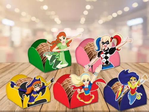 forminhas dc super hero girls - 100 unidades