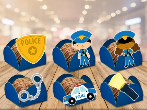 Forminhas Polícia - Policial - 100 Unidades