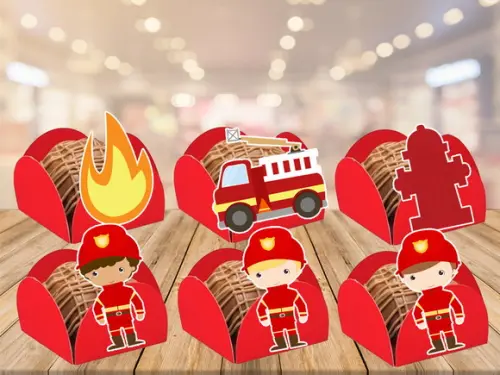 forminhas bombeiros - 100 unidades