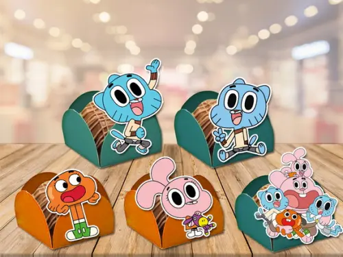 Forminhas para doces o incrível mundo de gumball 100unidades
