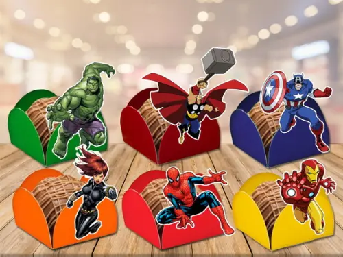 forminhas para doces vingadores - 100 unidades