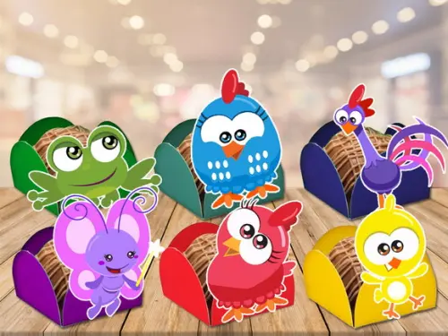 forminhas para doces galinha pintadinha mini - 100 unidades