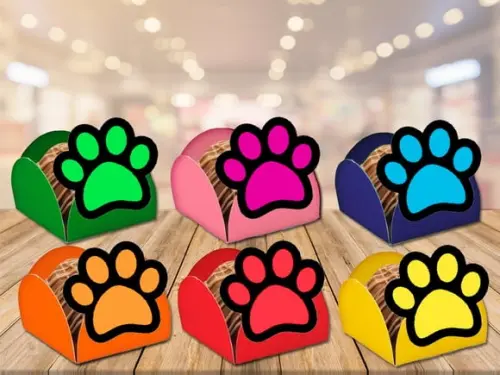 forminhas para doces patinhas de cachorro - 100 unidades