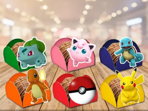 forminhas para doces pokémon - 100 unidades