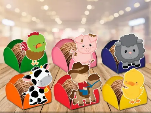 Forminhas para Doces Fazendinha e Animais - 100 Unidades