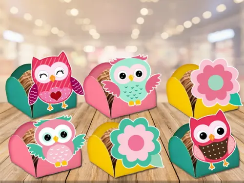 forminhas para doces corujinhas - 100 unidades