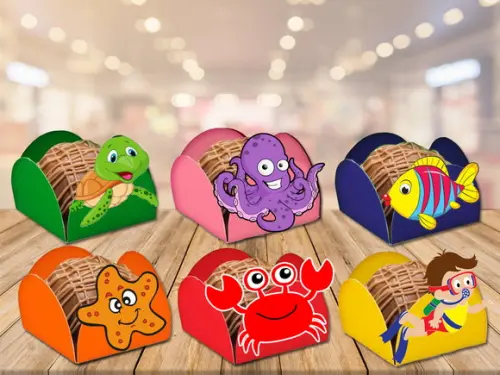forminhas para doces fundo do mar - 100 unidades