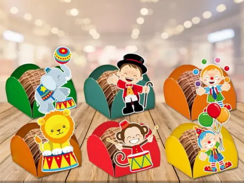 forminhas para doces circo e palhaços - 100 unidades