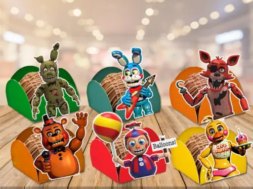 forminhas para doces fnaf world five nights - 100 unidades