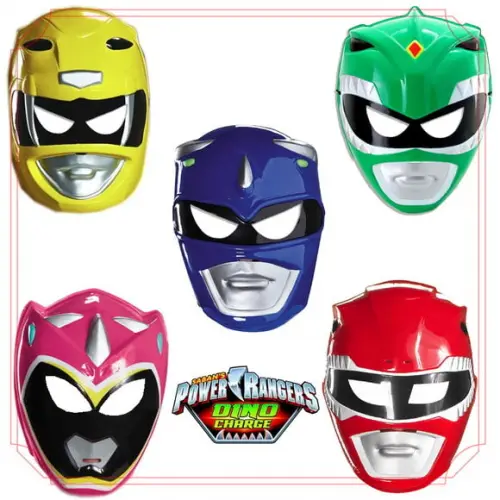 máscaras Power Rangers Dino Change - kit com 10 unidades