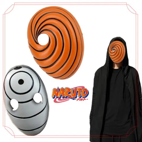 Máscaras Naruto - 5 do Tobi Akatsuke e 5 do Óbito -