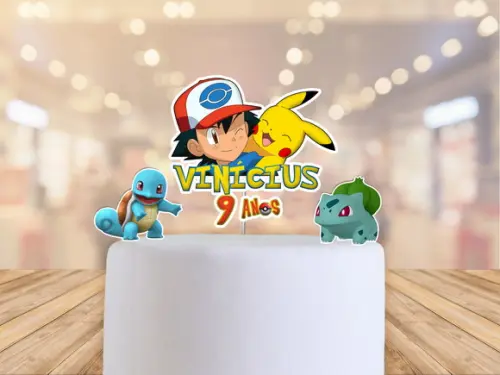 topo de bolo pokemon - FRETE GRÁTIS