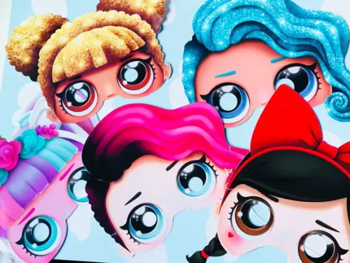 máscaras lol surprise para lembranças kit com 10 unidades