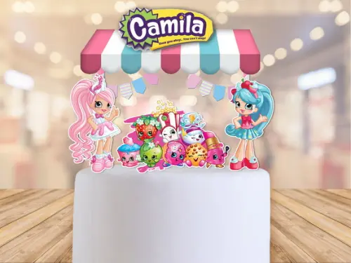 topo de bolo shopkins festa infantil - FRETE GRÁTIS