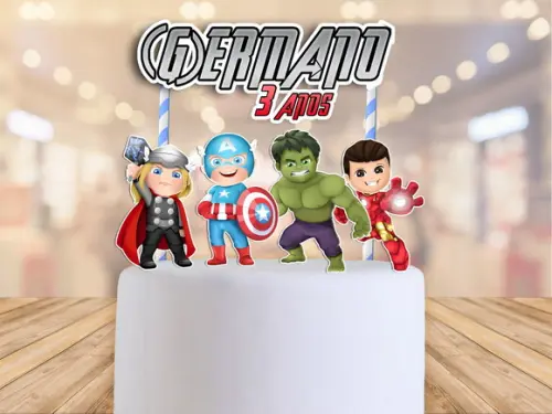 topo de bolo vingadores cute baby - FRETE GRÁTIS