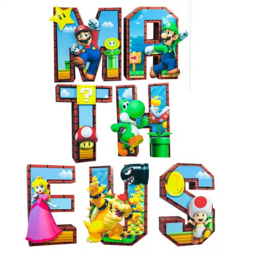 Letras 3d - Super Mario Bross
