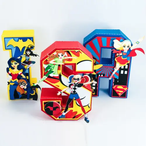 Letras 3d DC Super Hero Girls