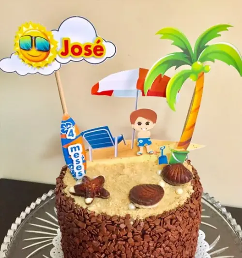 Topo de bolo - Praia - verão - surf