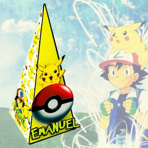 Caixa Pirâmide Pokémon Personalizada - 10 unidades