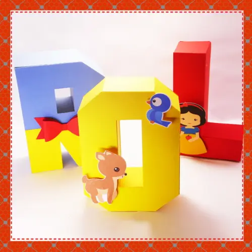 Letras 3d Branca de Neve