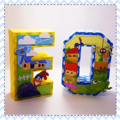 Letras 3d Galinha Pintadinha