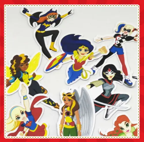 Apliques Super Hero Girls - 50 unidades