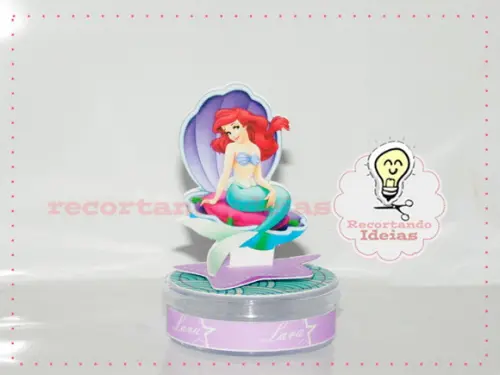 Aplique para Latinha 3d da Ariel